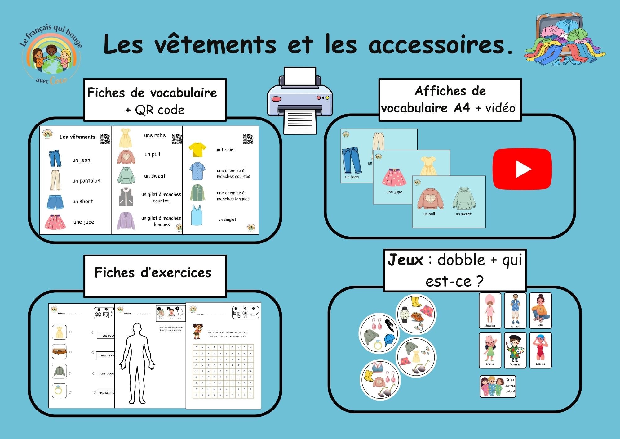 pack : les vêtements et les accessoires